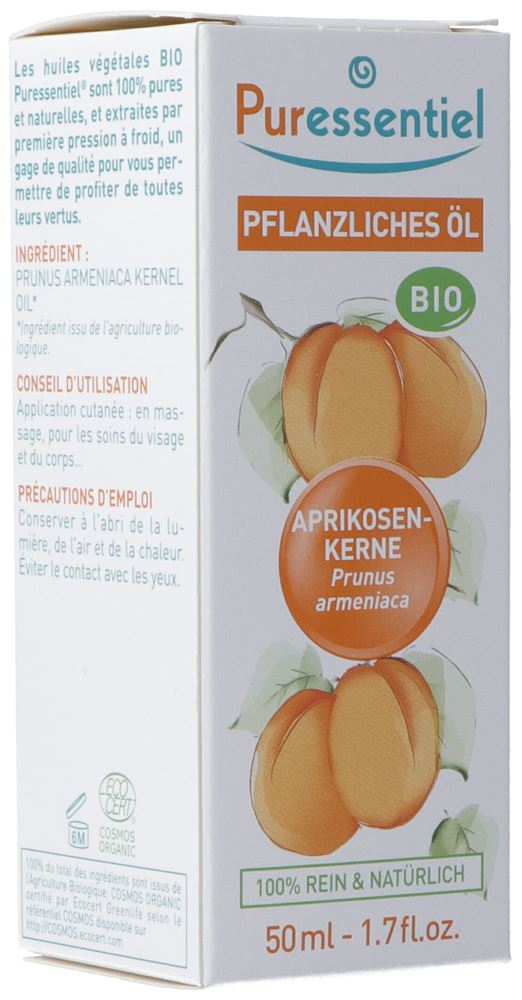 Puressentiel Pflanzenöl Aprikosenkern<br>50 ml, Flasche, Öl, Bio