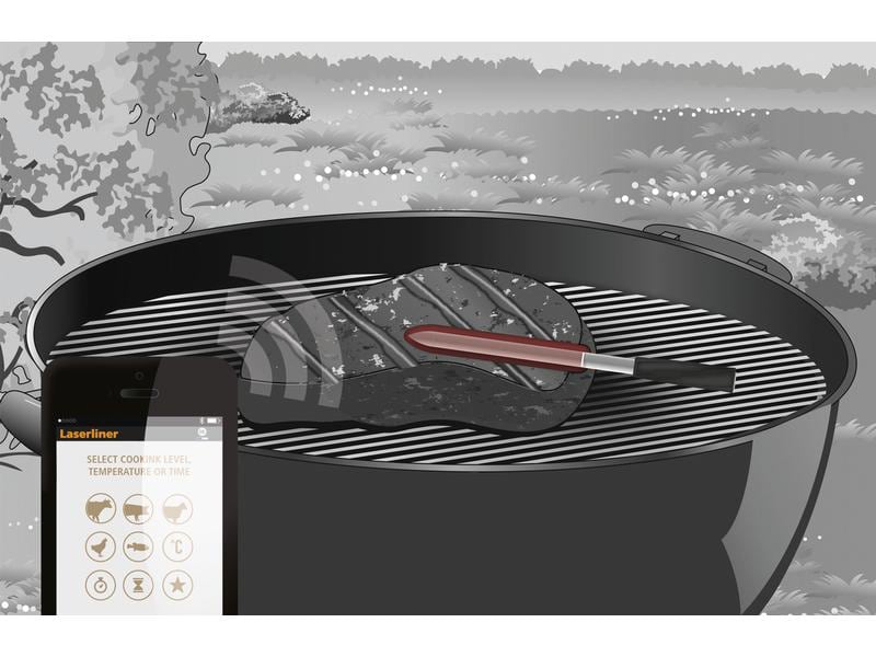 Laserliner Fleischthermometer ThermoControl Air Kabelloses Thermometer