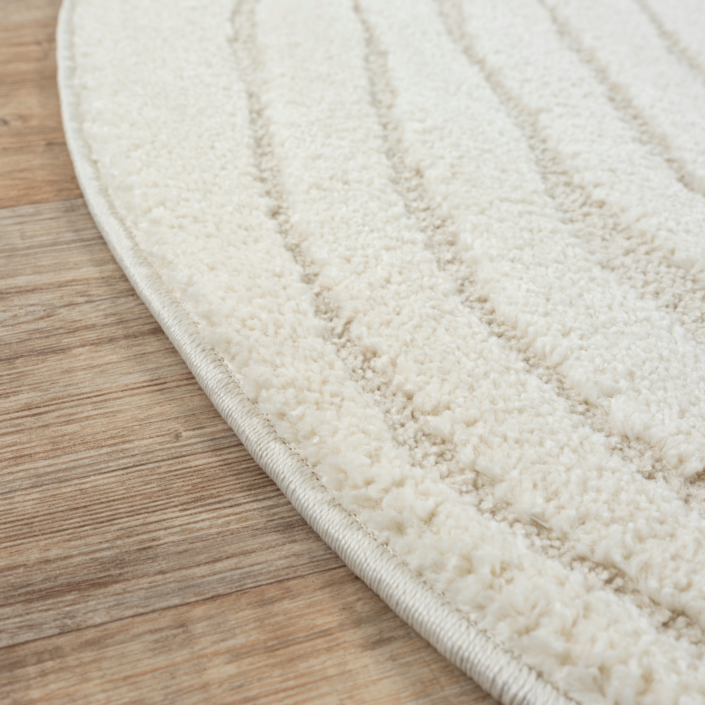 merinos Teppich »Elio« rund 16 mm Höhe moderner Kurzflor Teppich mit Hoch-Tief-Effekt, 3D Effekt
