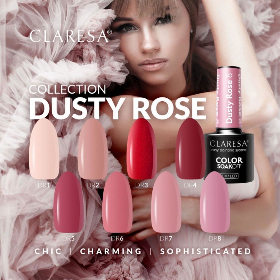 Claresa Nail Polish Hybrid Soak Off Dusty Rose 03 5ml