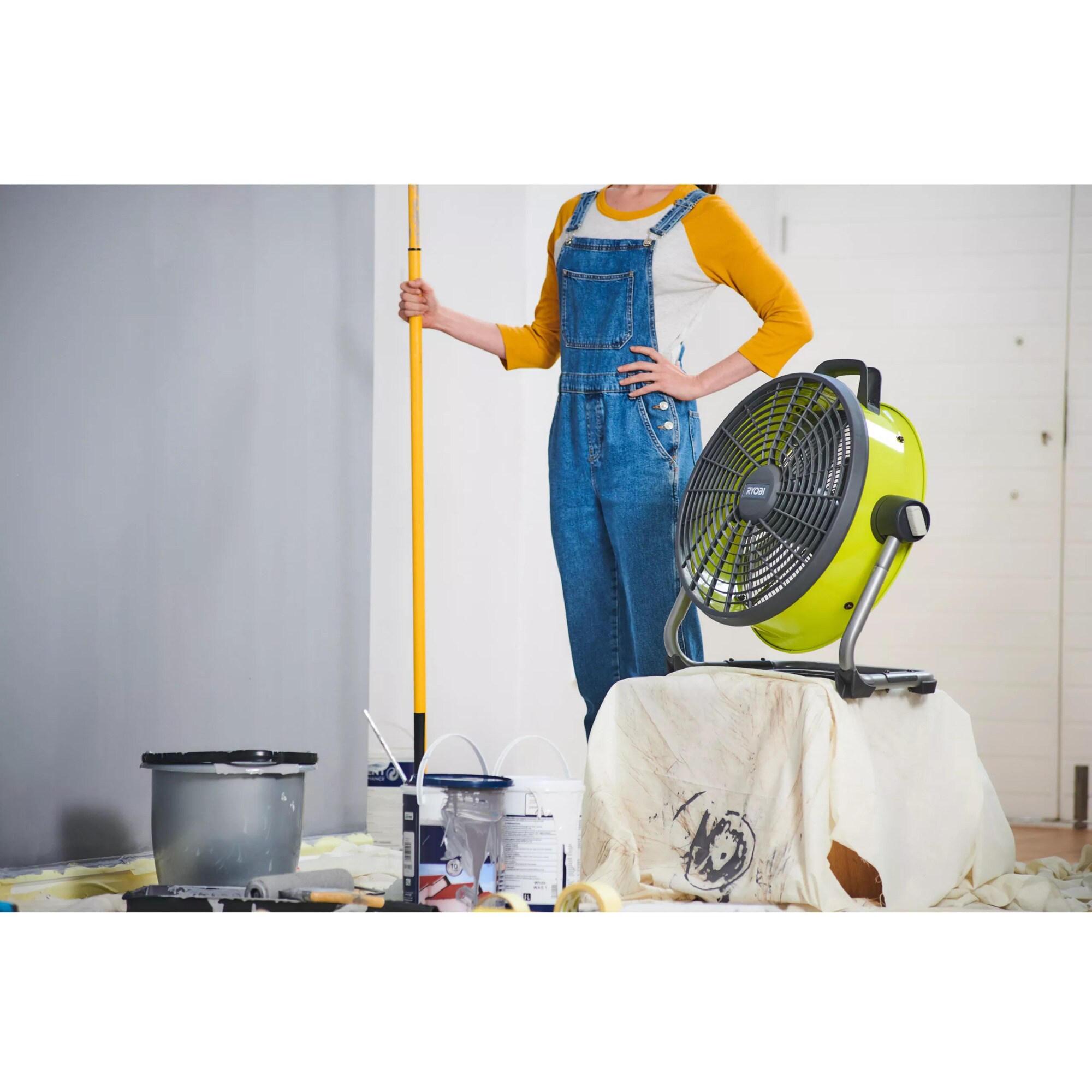 Ryobi Ventilator Akku-Stand-Bodenventilator R18F5-0