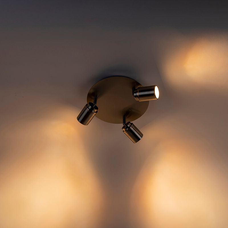 Moderne badkamer spot staal 3-lichts IP44 - Ducha