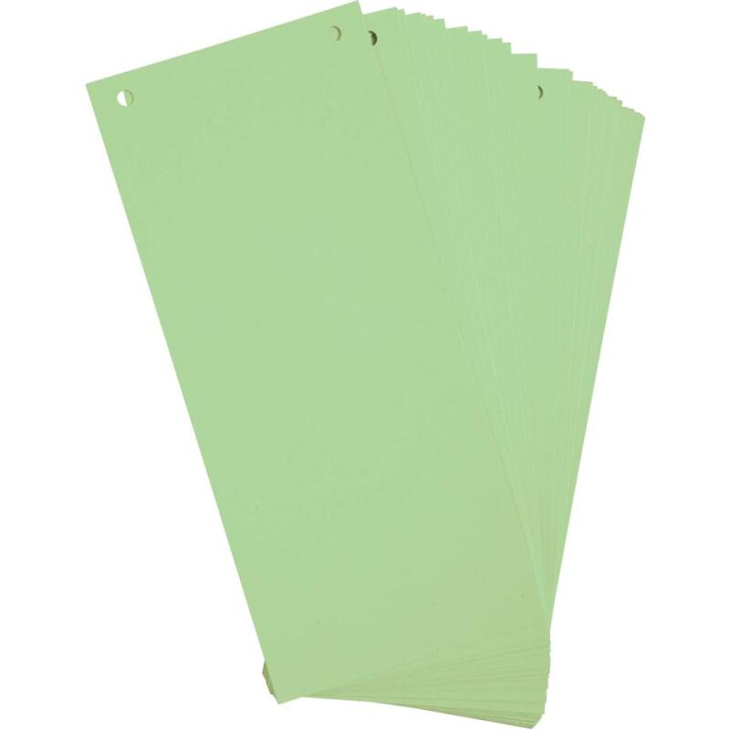 Paquet 100 fiches intercalaires horizontales unies perforées - 105x240mm