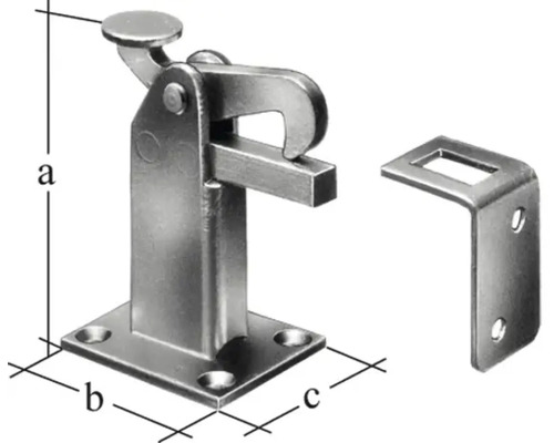 Poortstop voor vloermontage, 95 x 65 x 50 mm, thermisch verzinkt