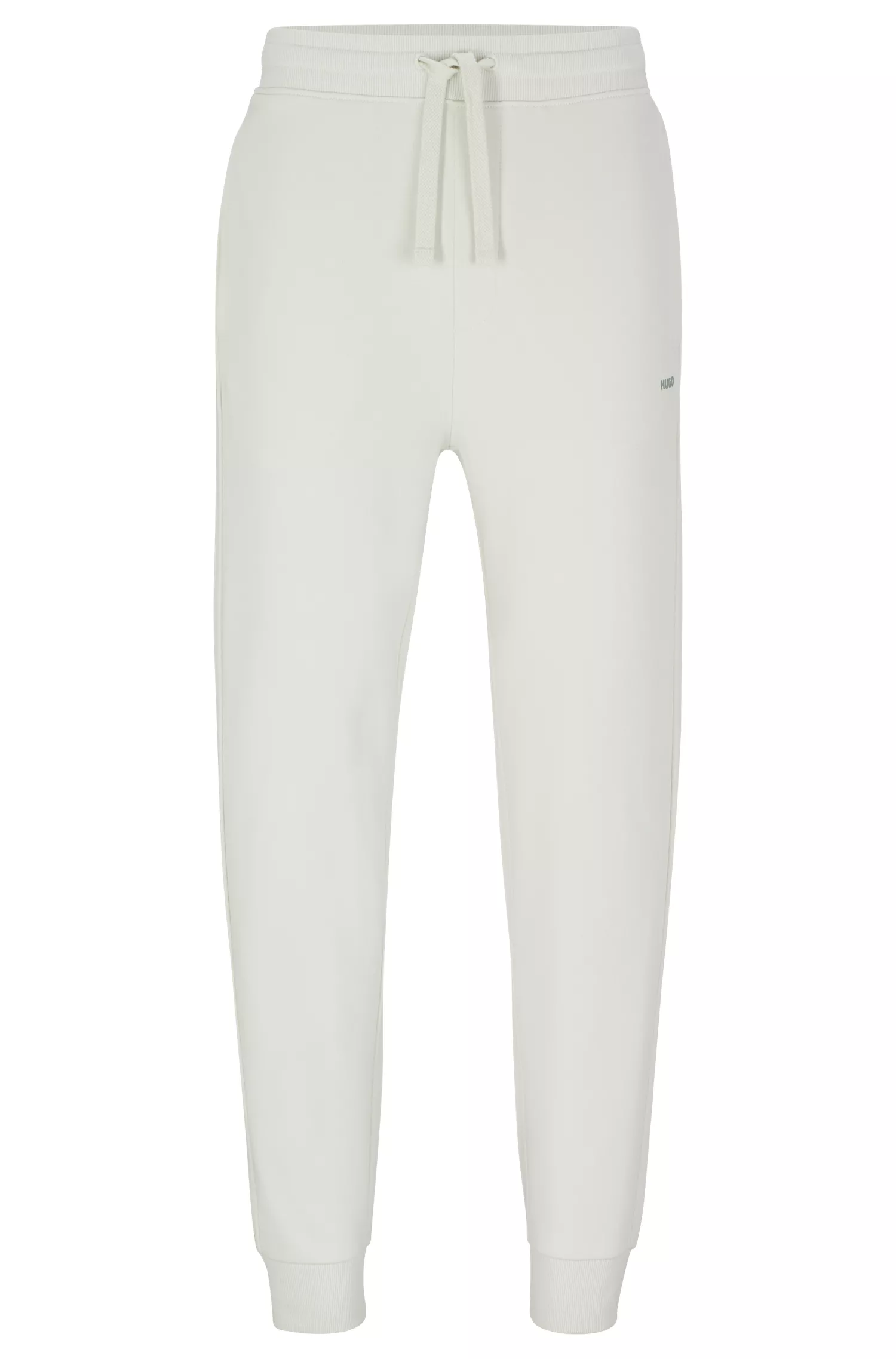 Calça de fato de treino HUGO vermelha em tecido atoalhado de algodão com estampa do logotipo.