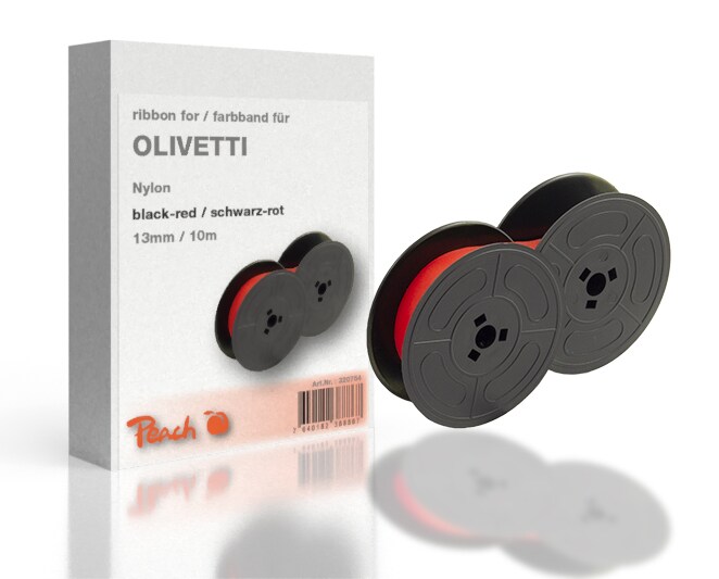 Peach Spulenkompatibel zu Olivetti, schwarz/rote, Gr1 Olivetti