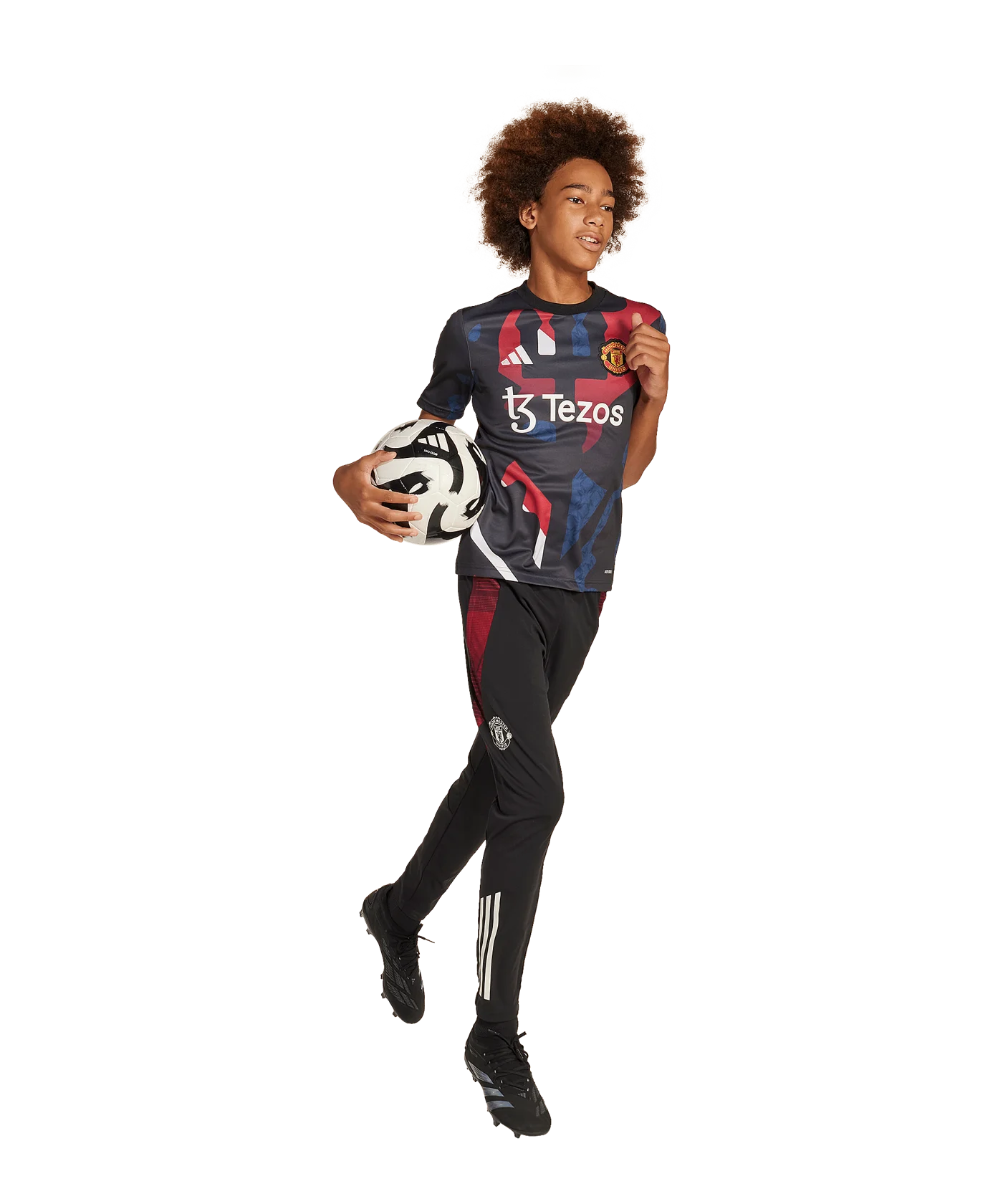 adidas Manchester United Prematch Shirt 2024/2025 Kids Schwarz