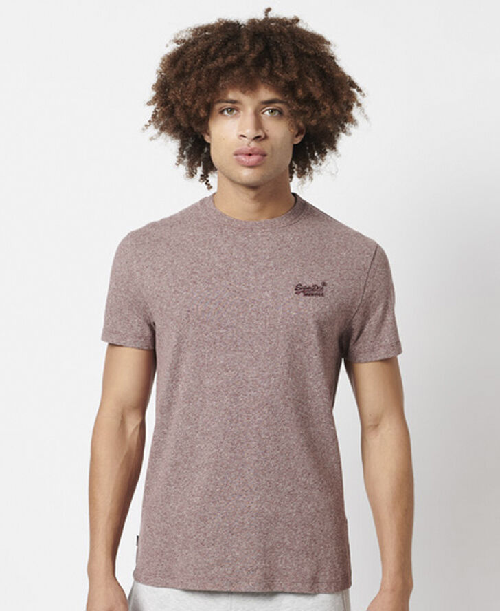 Superdry VINTAGE LOGO EMB TEE Tois burgundy grit
