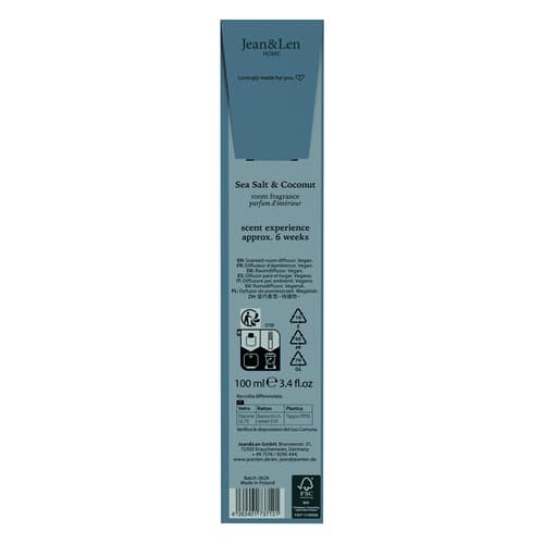 Jean&Len Scented Room Diffusor Sea Salt & Coconut