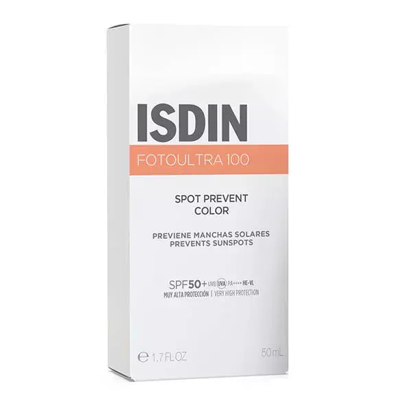 Protetor solar com cor ISDIN FotoUltra Spot Prevent FPS 50+ Anti-manchas escuras 50ml
