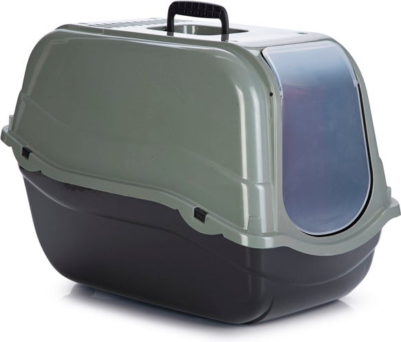 Beeztees kattenbak Romeo Eco groen / zwart 57 x 39 x 41 cm