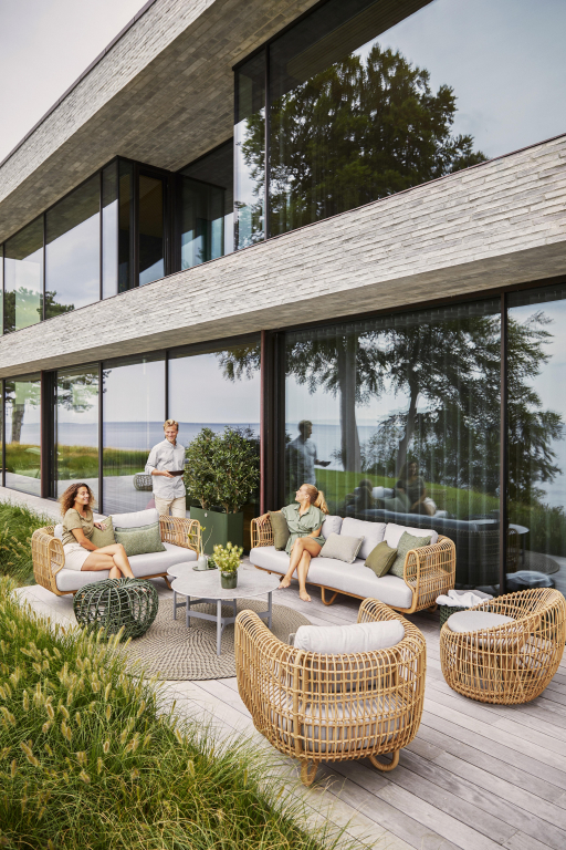 Cane-Line Nest Outdoor lounge fauteuil naturel
