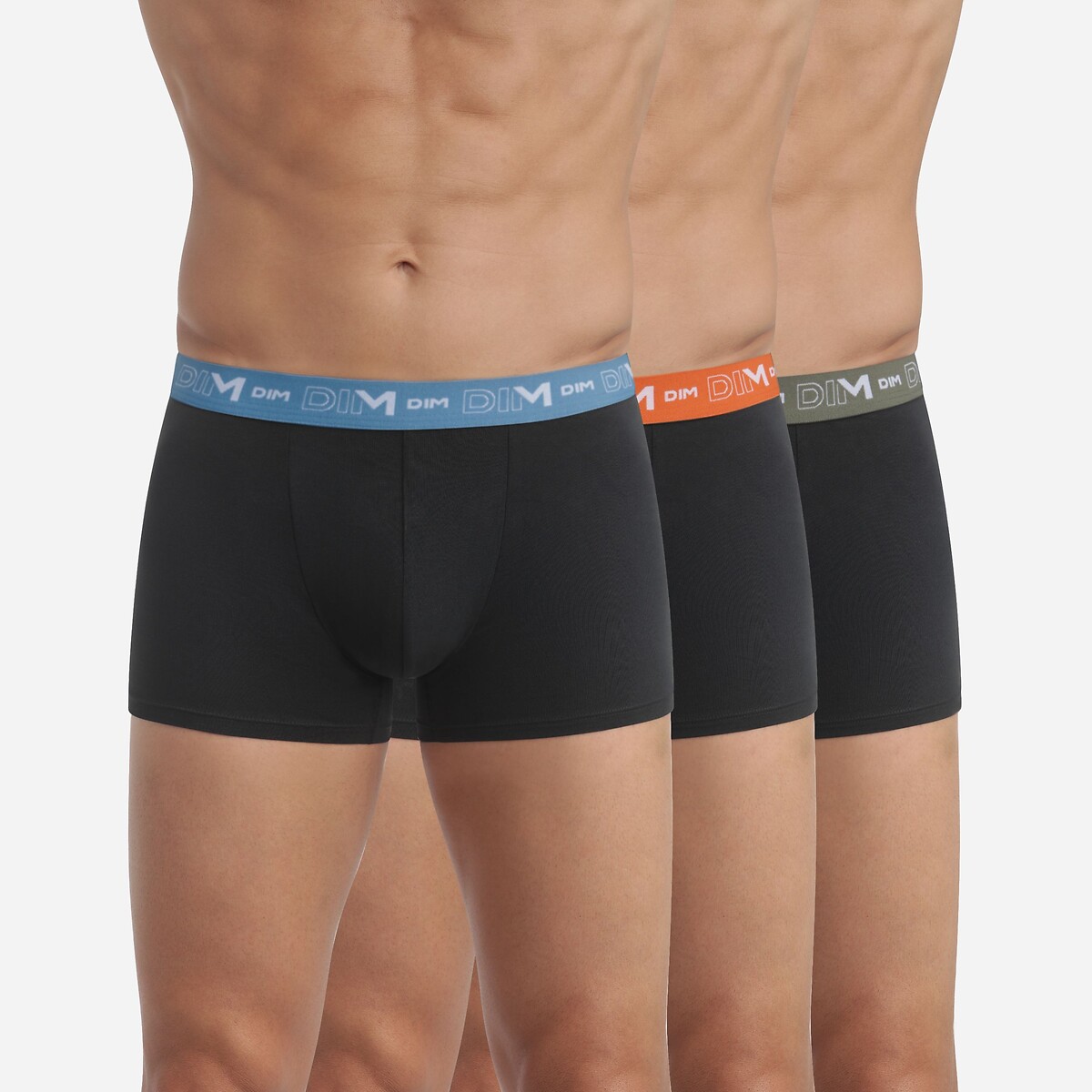 DIM<br>Conjunto de 3 cuecas boxer de algodão elástico