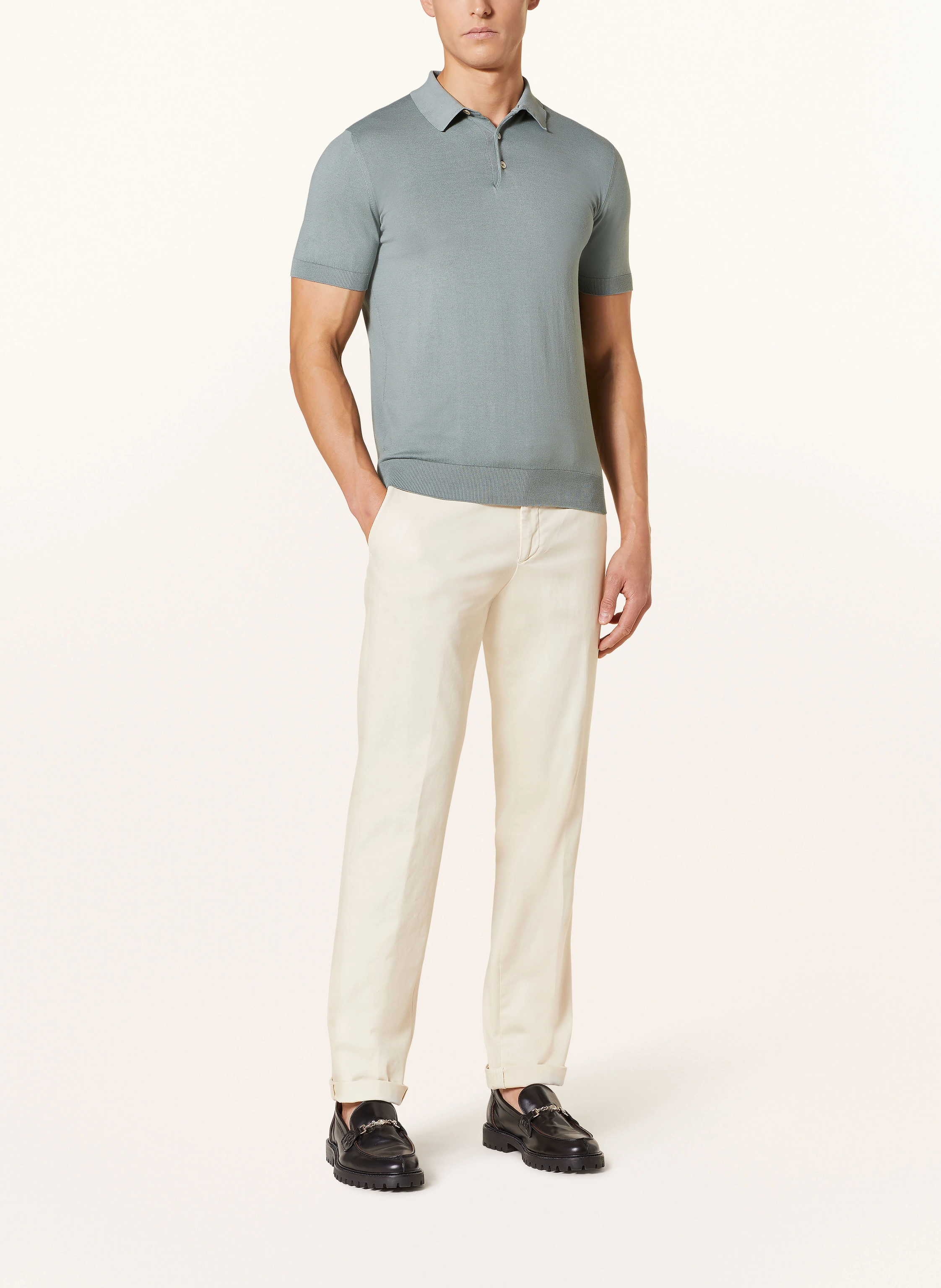 FEDELI Strick-Poloshirt