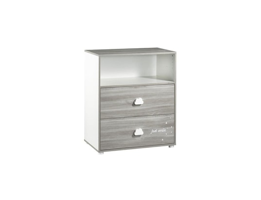 SAUTHON - Meuble à langer BABYPRICE Commode a Langer Smile Chene Silex 2 Tiroirs