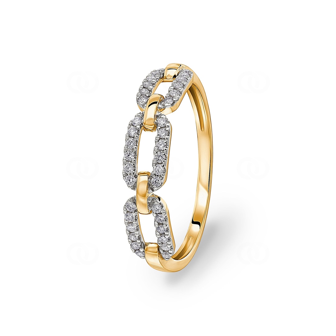 Ring 750/18 K Gelbgold mit Diamanten 0.15 ct H/si