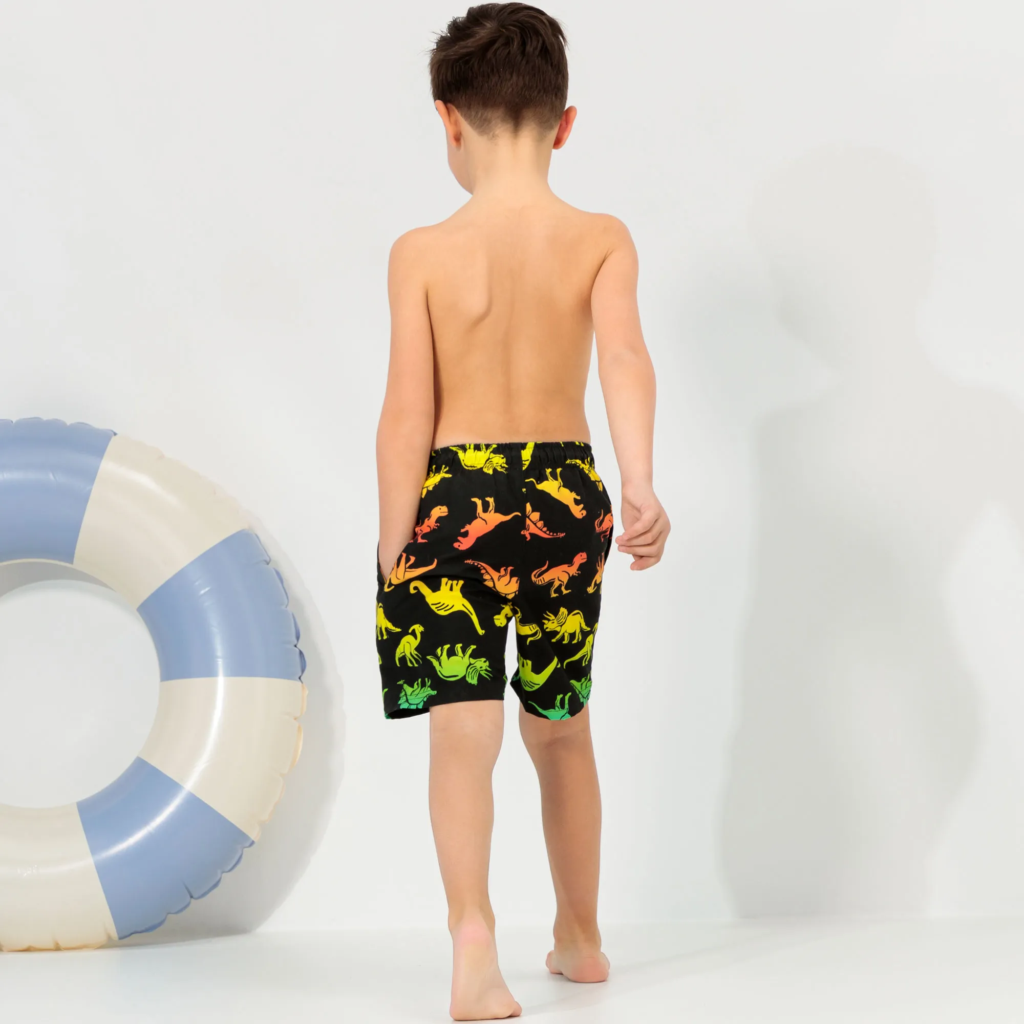 Jungen-Badeshorts mit Dino-Muster