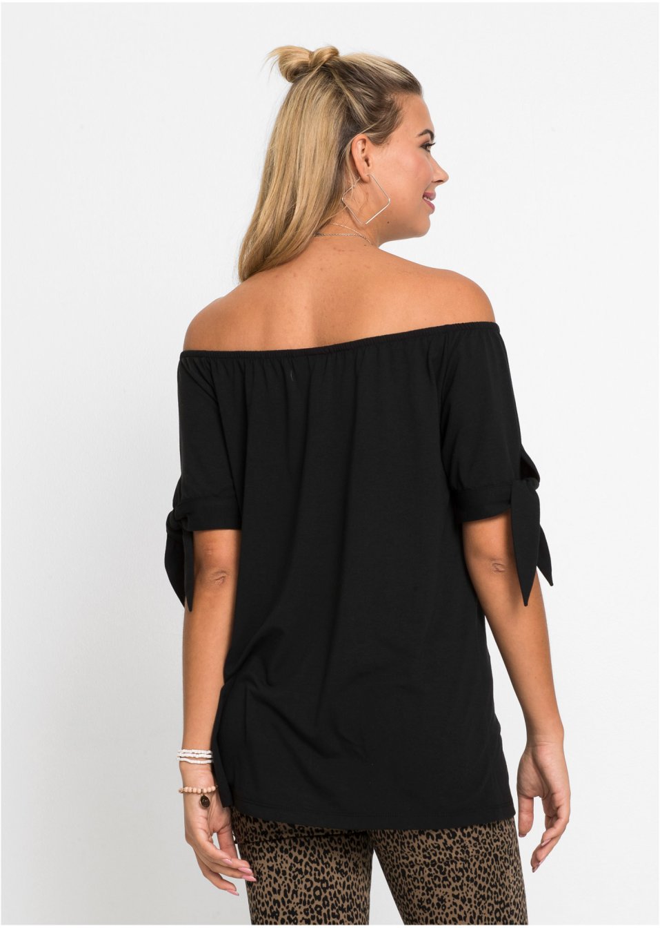 T-shirt Carmen avec détail nœud