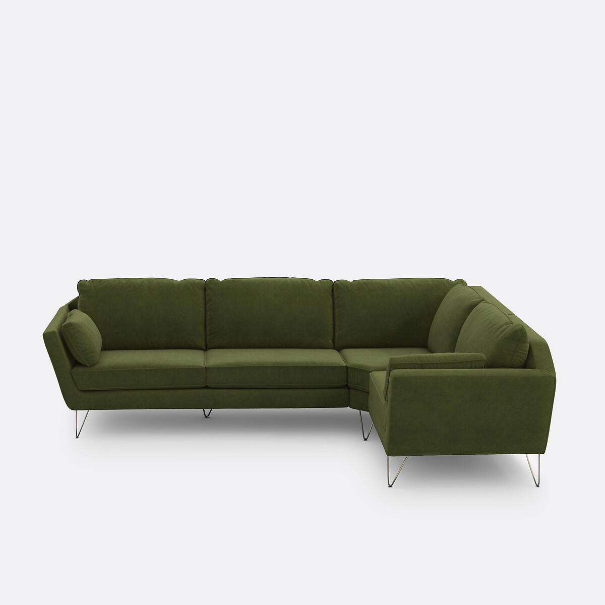 LA REDOUTE INTERIEURS<br>Sofá de canto XL em veludo, Topim