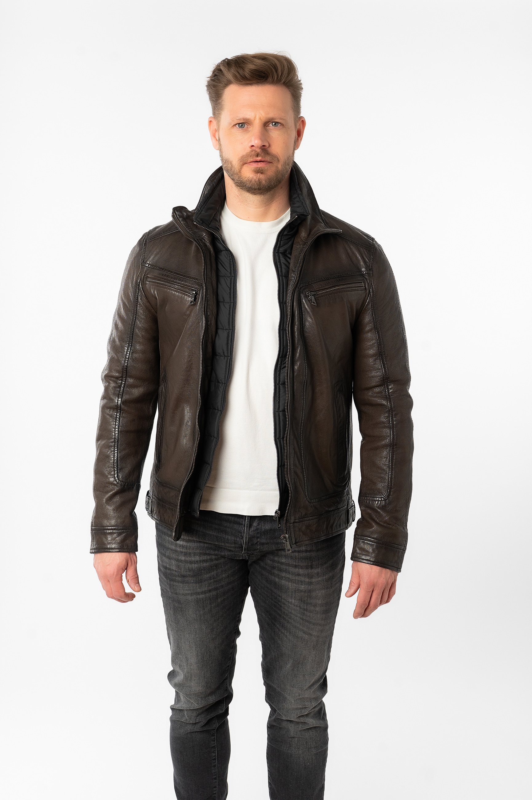 Mauritius Lederjacke »MMHennie« mit Stehkragen
