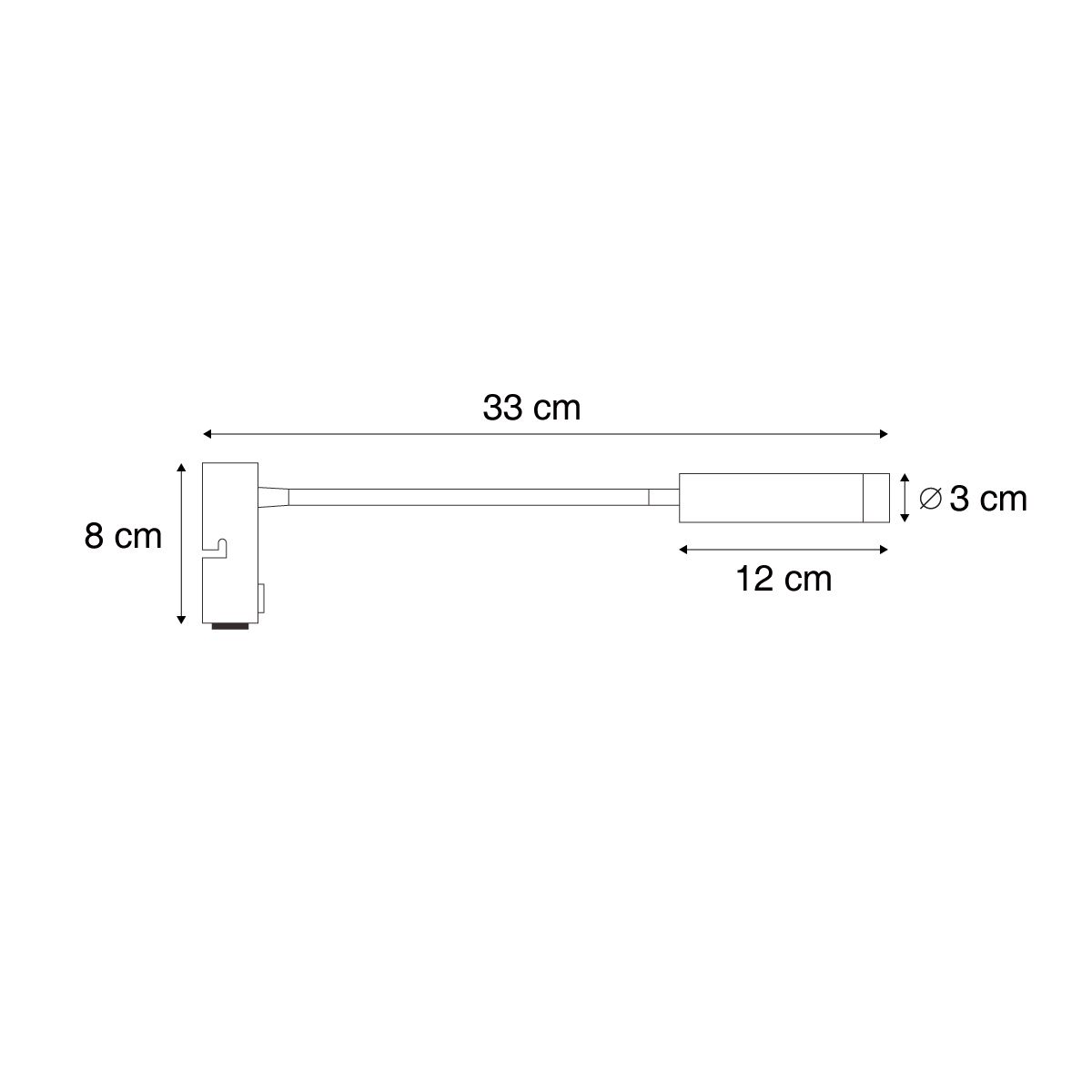 Moderne wandlamp gunmetal met USB-C poort - Gosna