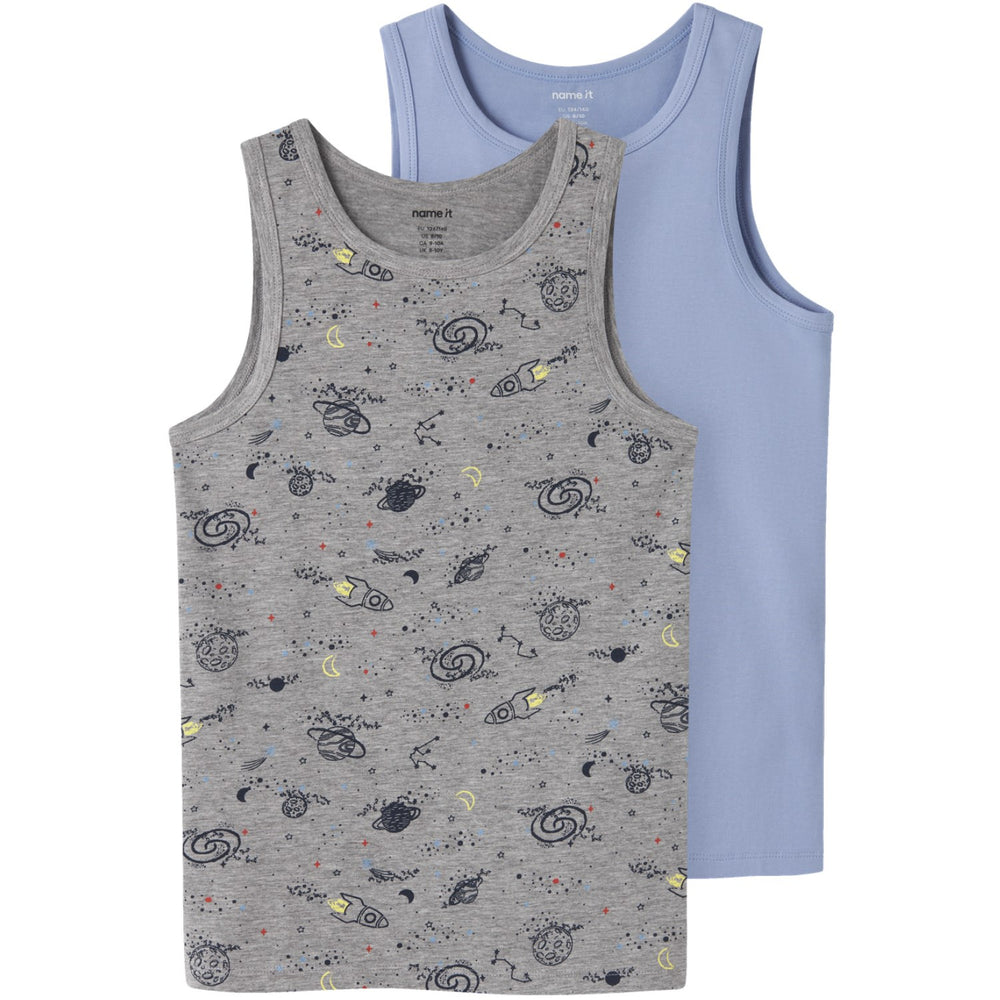 Køb Name It Grey Melange Nkmtank Top 2P Grey Space Noos
