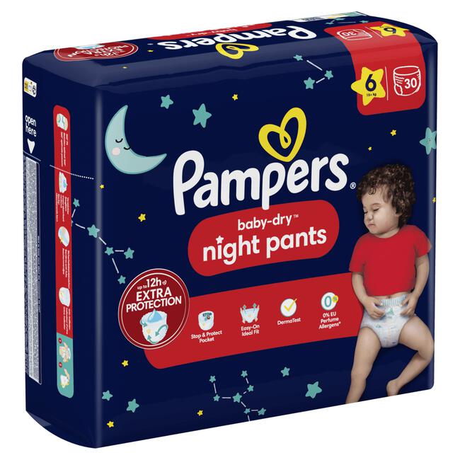 Pampers Baby-Dry Night Pants Luierbroekjes Maat 6 15+ KG 30 Stuks