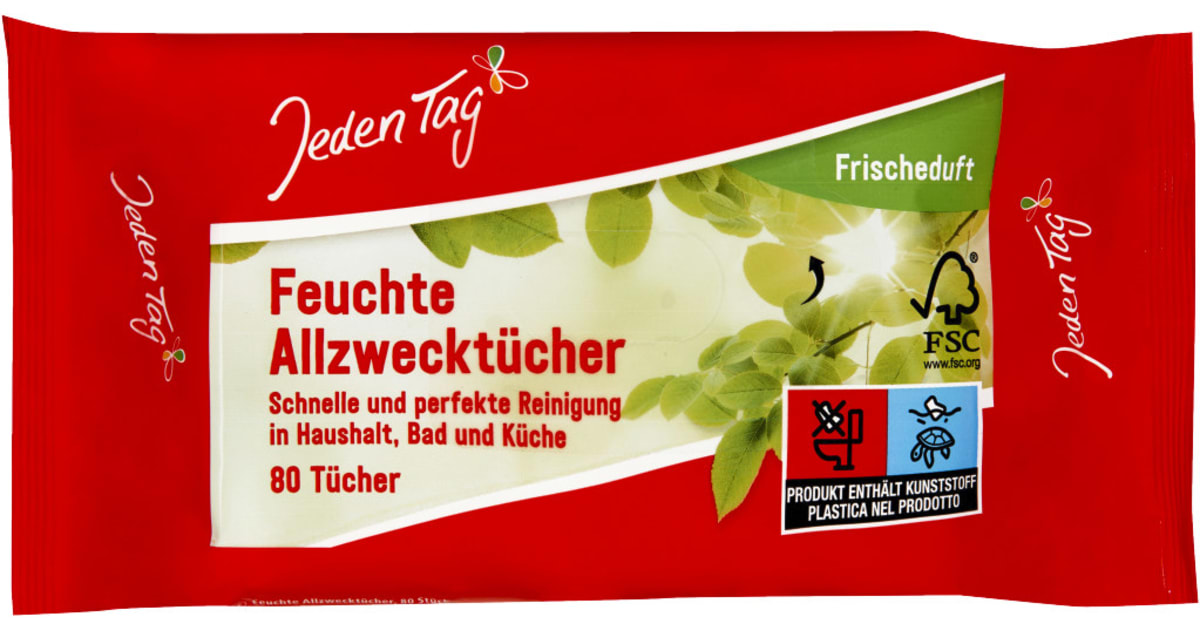 Jeden Tag Feuchte Allzwecktücher