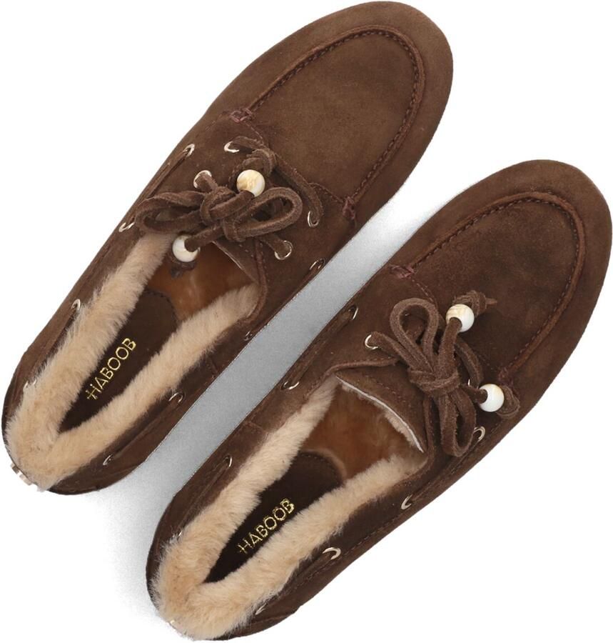 Haboob Vita gevoerde suède bootschoenen bruin