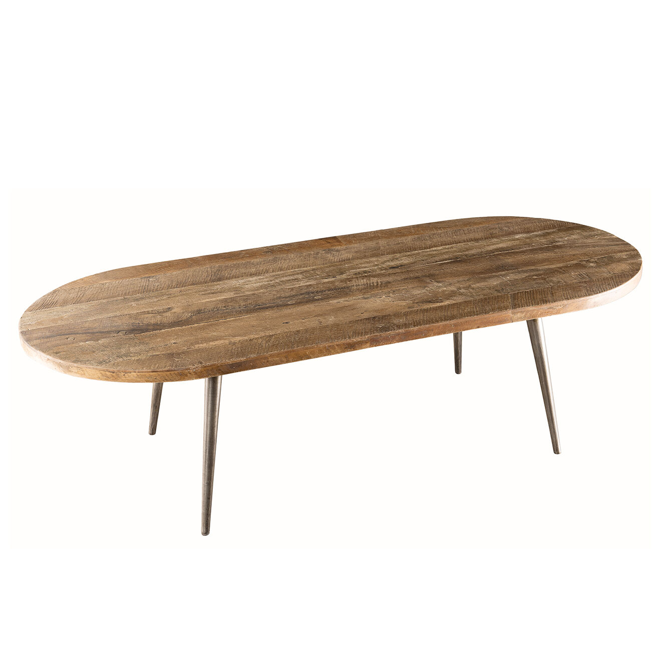Macabane Table basse ovale Sixtine teck - 120x50x35 cm