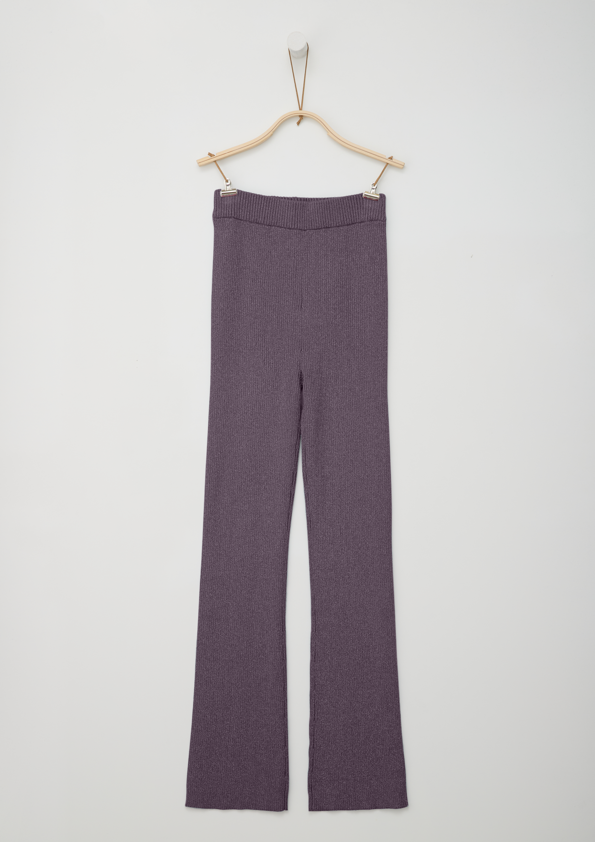 s.Oliver Junior Leggings  mit metallisierten Fasern, in Rippstrick-Optik