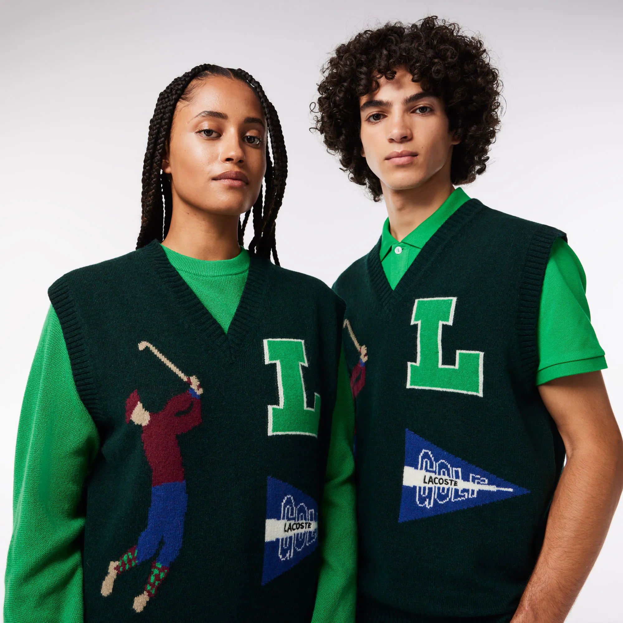 Ärmelloser Pullover mit Golf-Motiv Pullover - Grün - Lacoste - Unisex