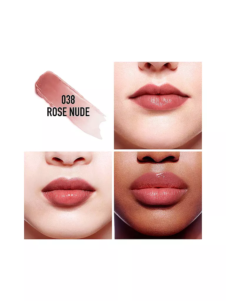 DIOR Lippenstift - Dior Addict Lip Glow  ( 038 Rose Nude )  rosa