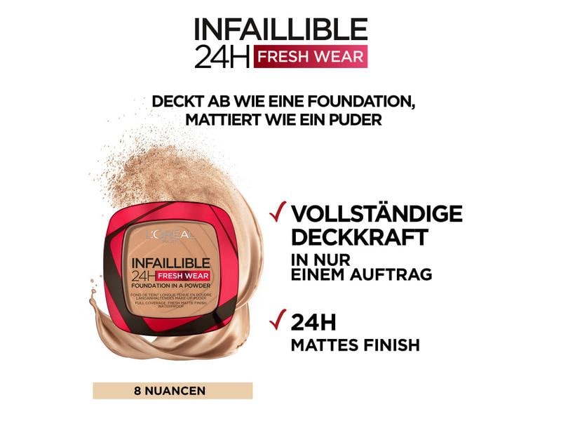 L'Oréal Paris Puder Infaillible 220 Sand Wasser- und schweissfestes Make-up Puder