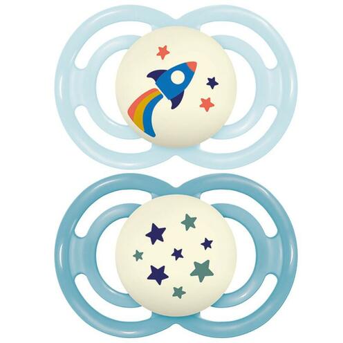 Lot de 2 sucettes Perfect dès 18 mois Astronight - Coloris aléatoire - MAM