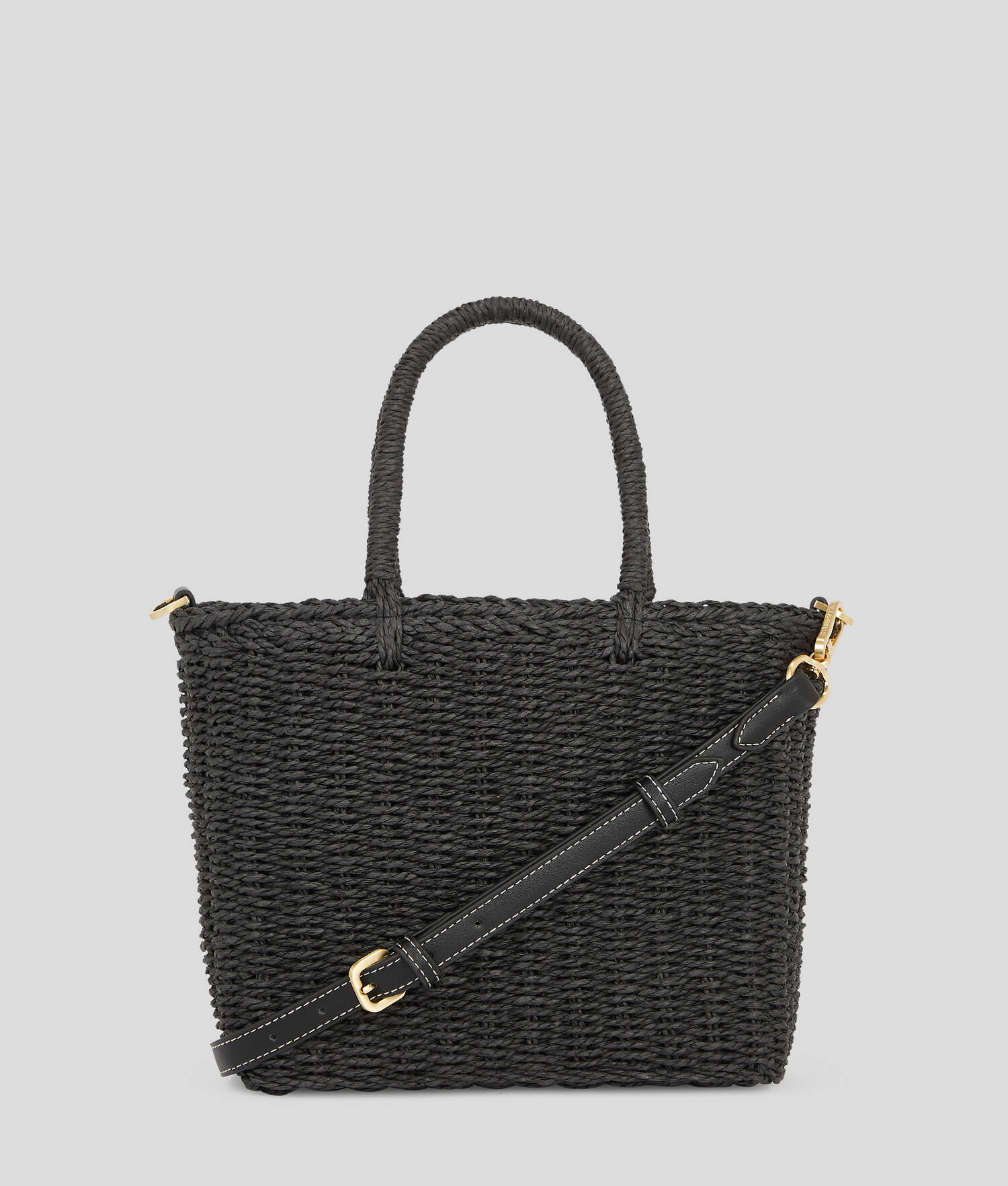 CABAS DE PLAGE EN RAPHIA K/SIGNATURE - Noir