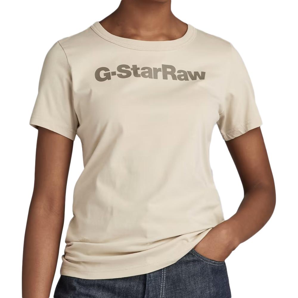 T-shirt Beige Femme G-Star Raw D23942