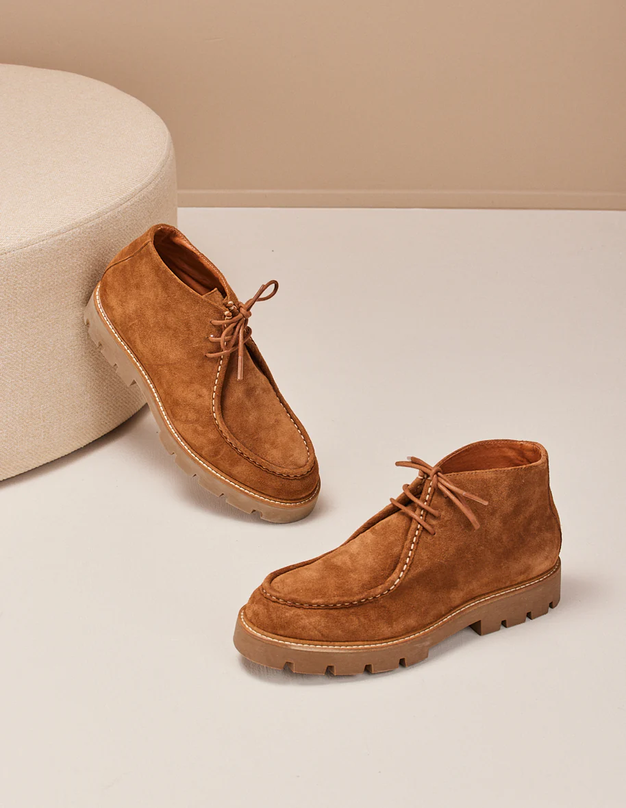 Bottines Grégoire - Suède cognac