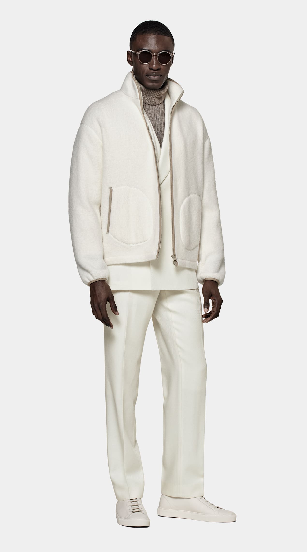 Veste de randonnée blanc cassé