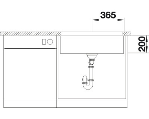 Blanco ETAGON 700-U spoelbak, 730 x 460 mm, wit, 525171