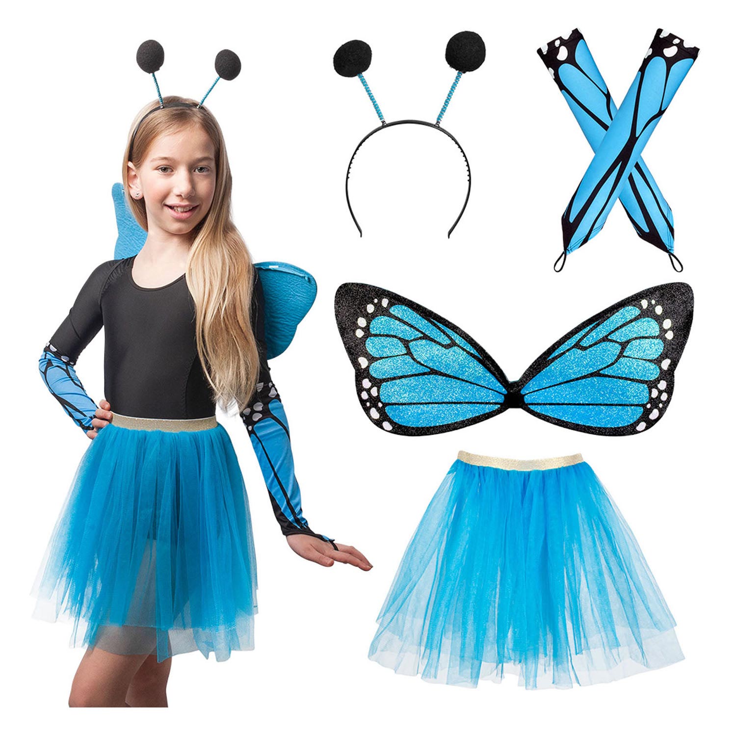 Verkleedset Vlinder Blauw