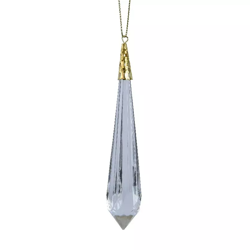 Suspension précieuse (H11 cm) Stalactite diamant Transparent