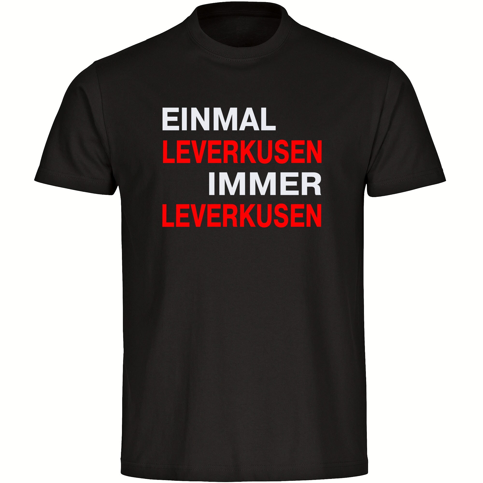 multifanshop® Kinder T-Shirt - Leverkusen - Einmal Immer - Druck rot