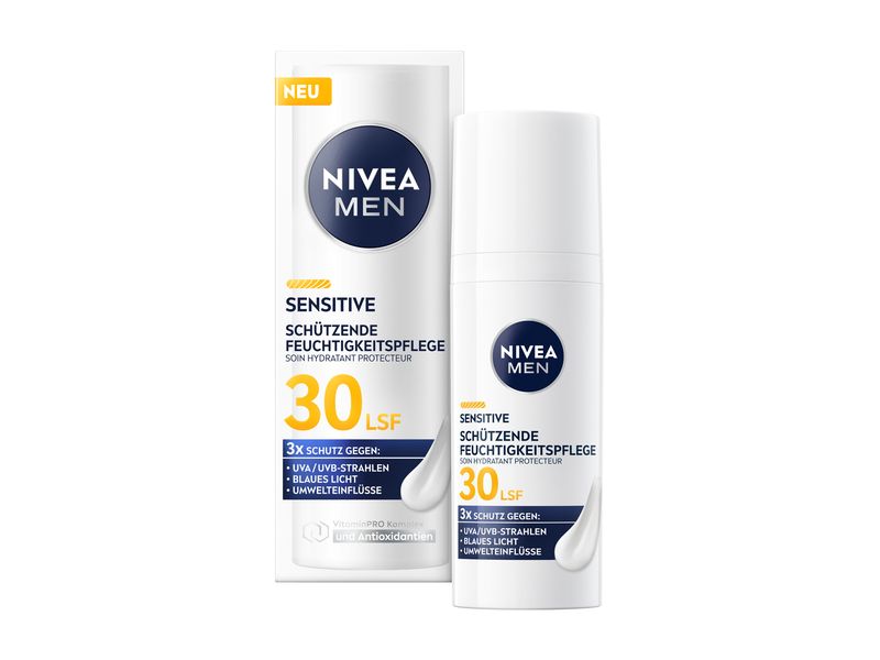 NIVEA MEN Sensitive Schützende Feuchtigkeitspflege LSF30 30 Men Care Sensitive Pflege LSF 30