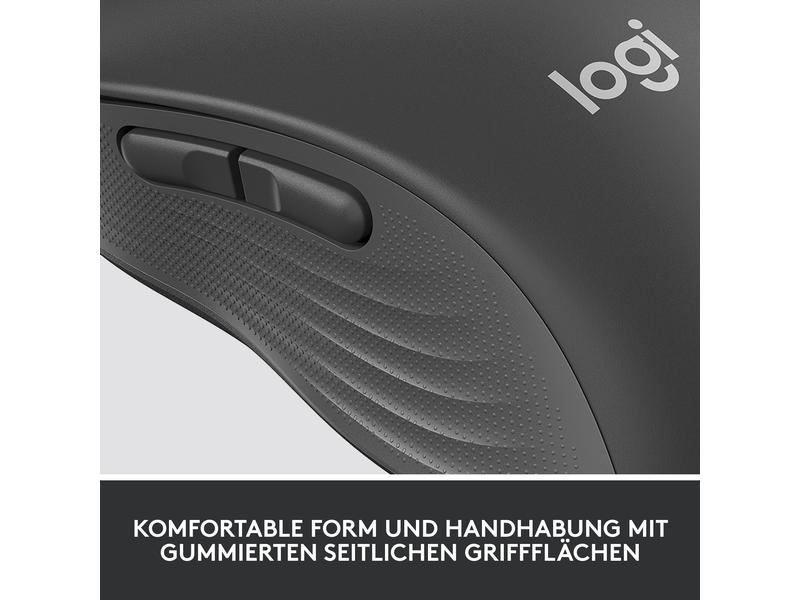 Logitech Maus Signature M650 Graphite Präzise Wireless-Maus mit «Logitech SilentTouch»-Technologie