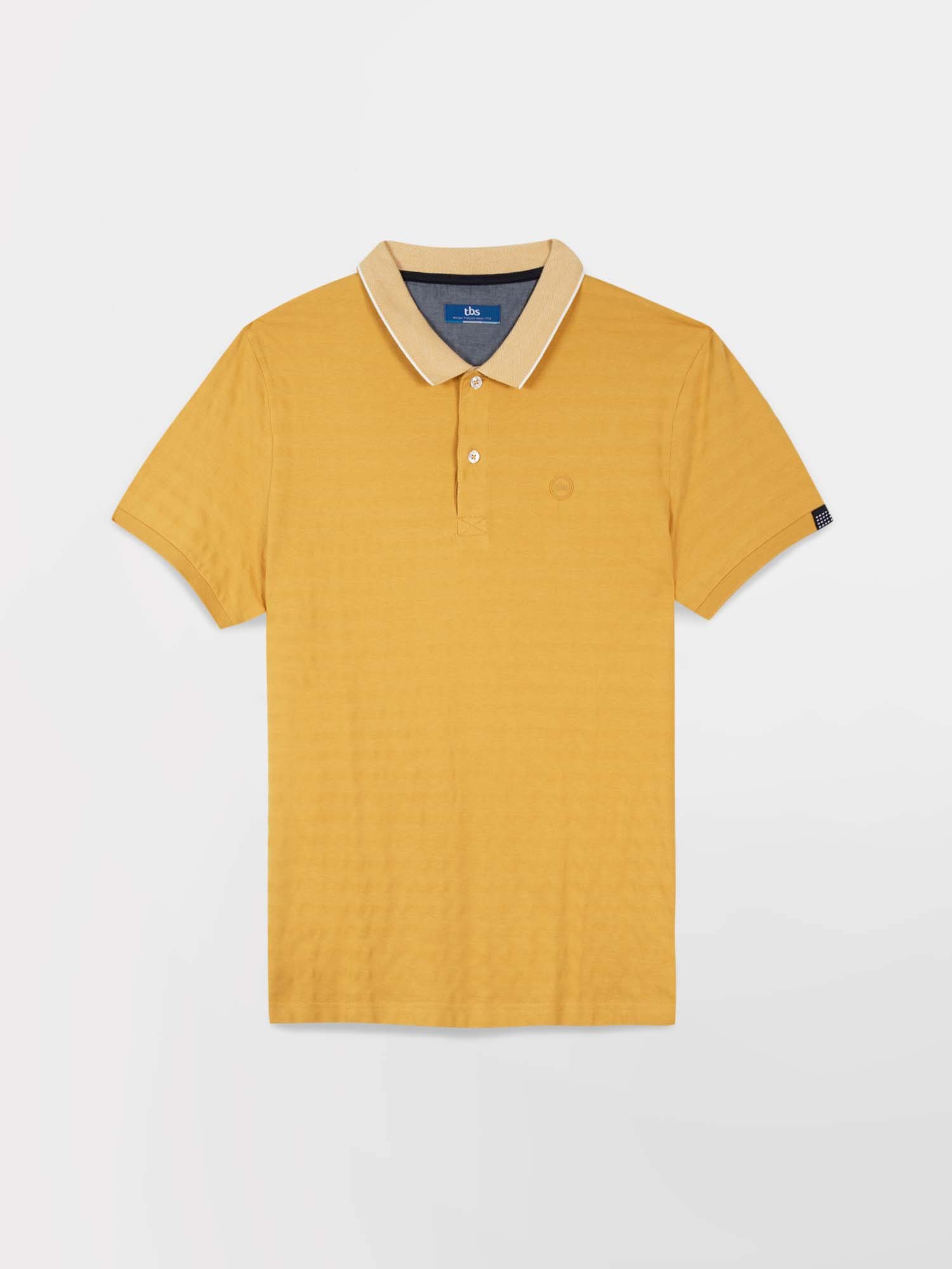 Polo Homme Manches Courtes Jersey Coton Jaune