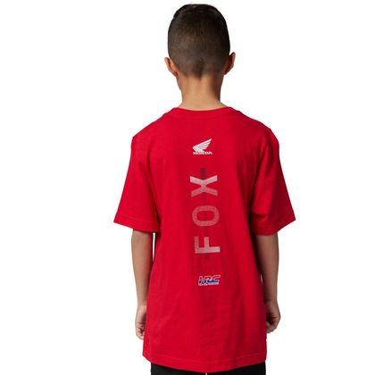 T-Shirt manches courtes Fox YOUTH FOX X HONDA SS TEE - Rouge