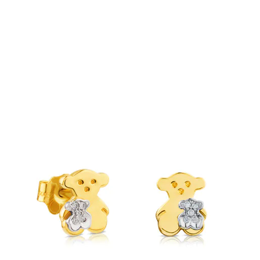 Brincos de ouro com diamantes da Sweet Dolls