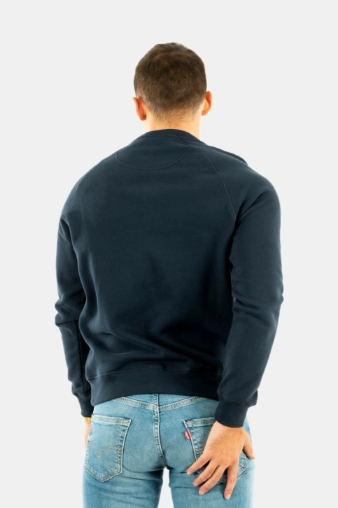 sweat barbour intl essential crew sweat bleu
