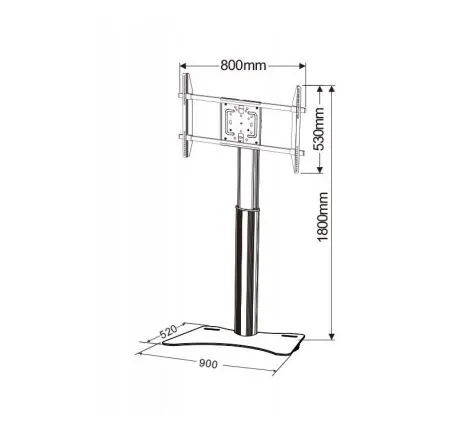 TECHly ICA-TR39 TV-fod 81,3 cm (32) - 177,8 cm (70) Gulvstativ, Kan roteres